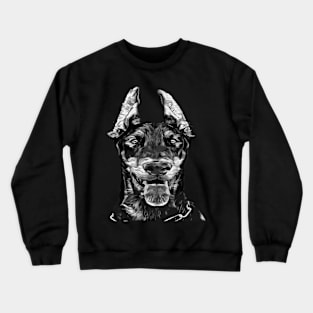 Dober Dog Head Crewneck Sweatshirt